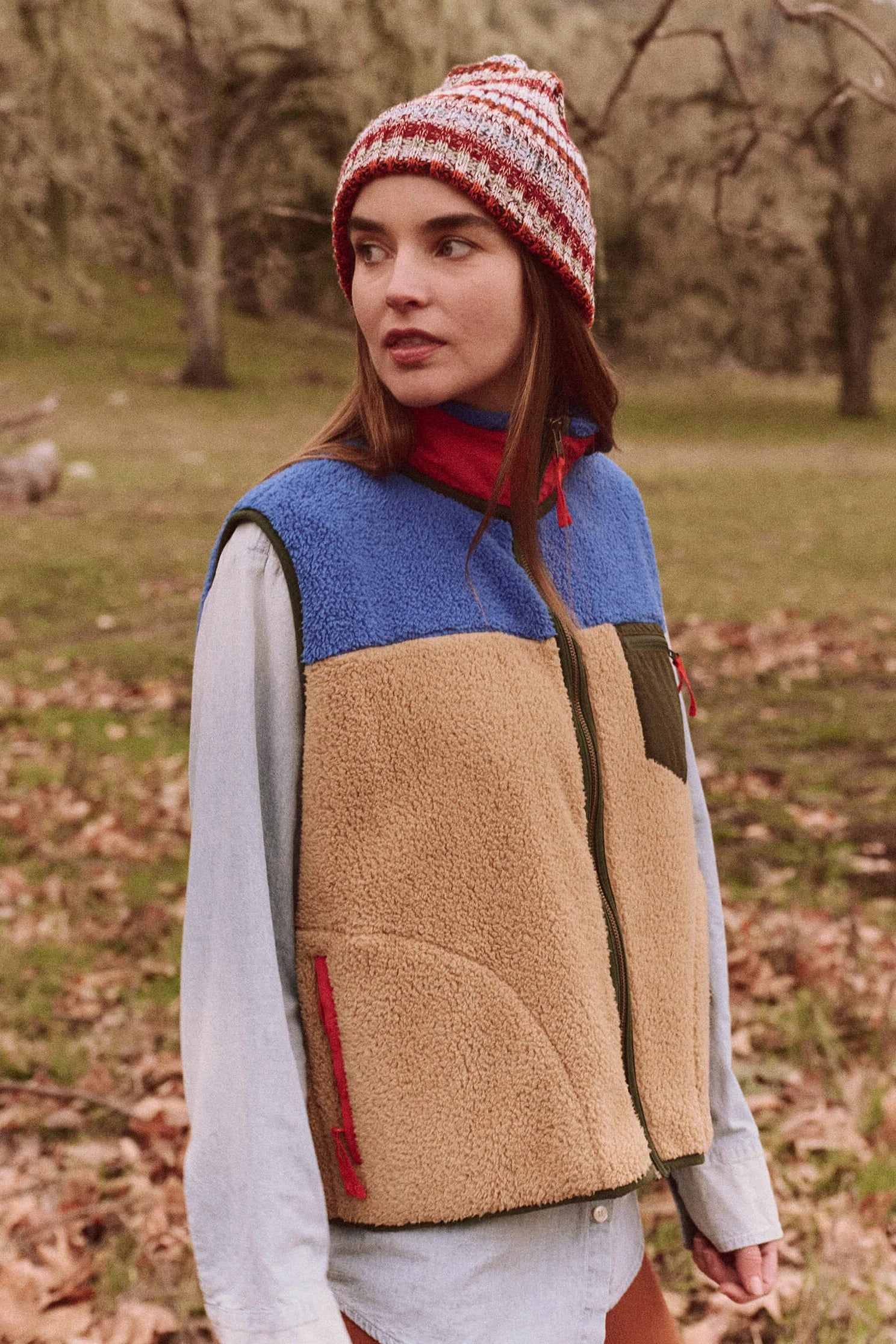 The Plush Colorblock Terrain Vest Jackets & Coats The Great   