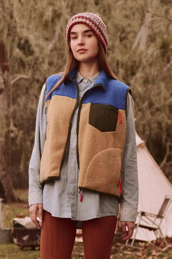 The Plush Colorblock Terrain Vest Jackets & Coats The Great   