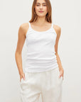 Aliza Ribbed Cotton Layering Tank T-Shirts Velvet by Graham & Spencer