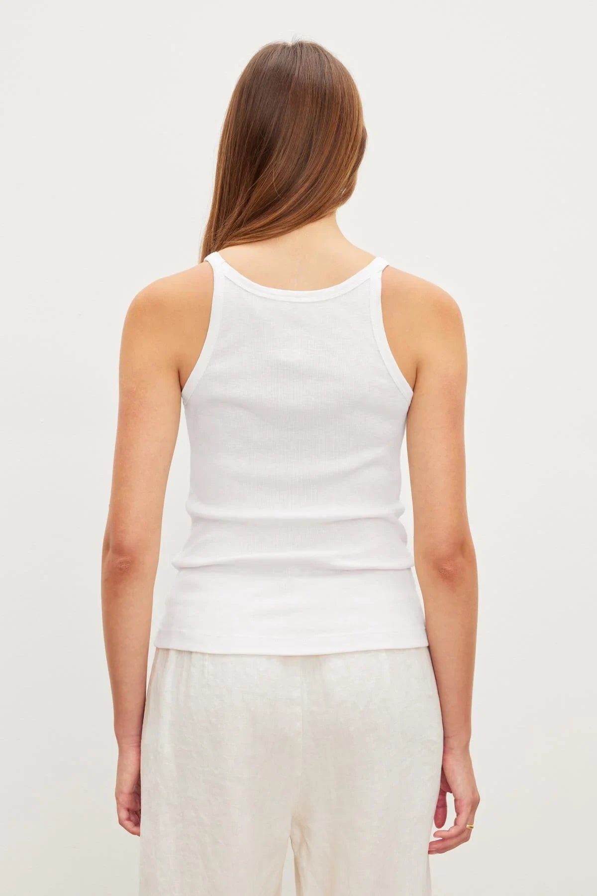 Aliza Ribbed Cotton Layering Tank T-Shirts Velvet by Graham &amp; Spencer