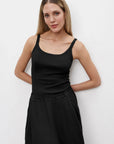 Aliza Ribbed Cotton Layering Tank T-Shirts Velvet by Graham & Spencer