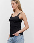 Aliza Ribbed Cotton Layering Tank T-Shirts Velvet by Graham & Spencer