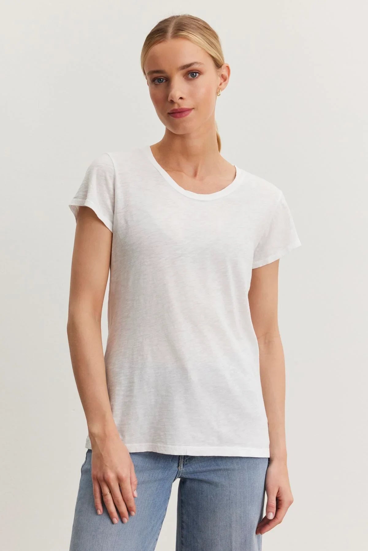 Odelia Cotton Slub Crew Neck Tee T-Shirts Velvet by Graham & Spencer