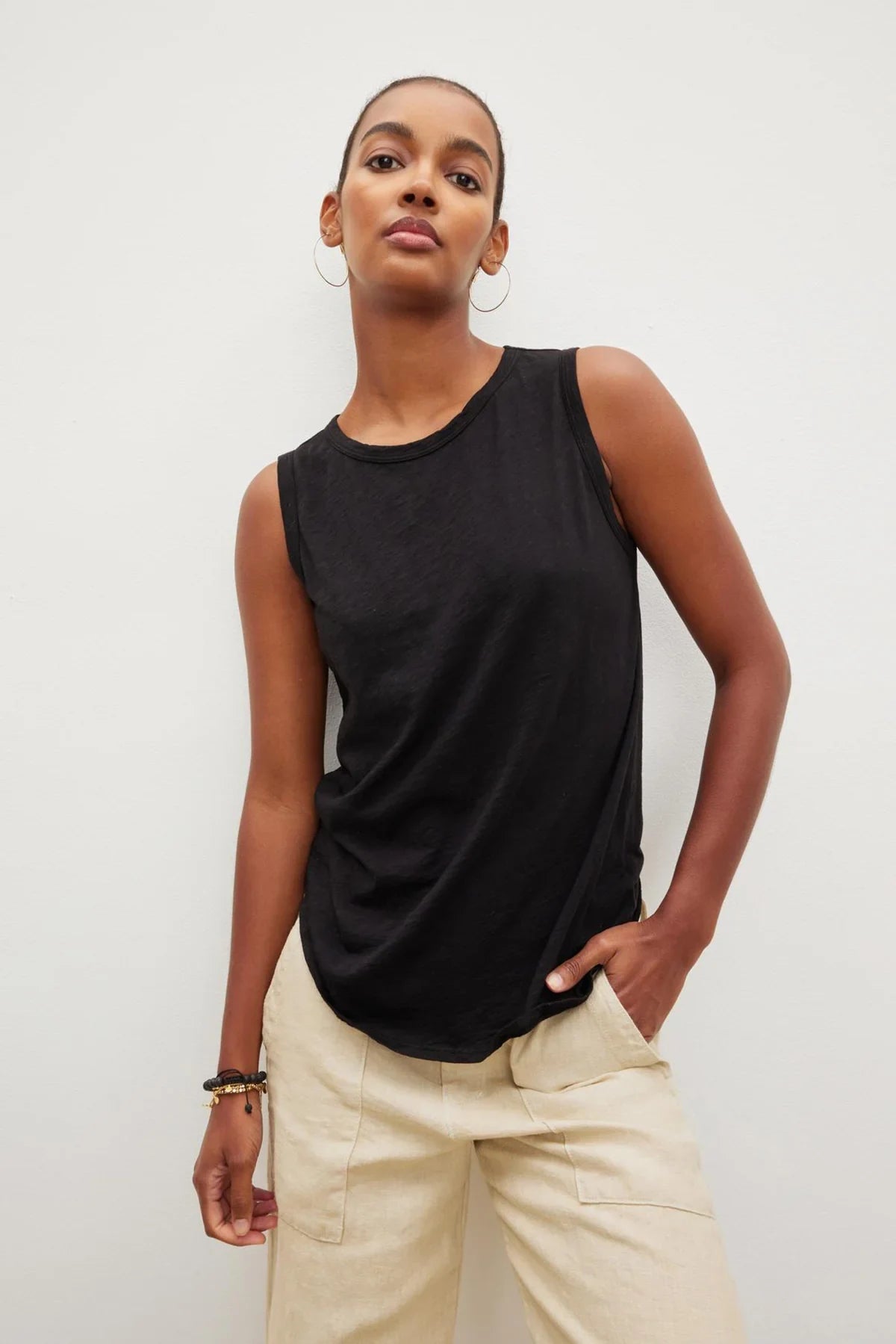 Taurus Cotton Slub Tank T-Shirts Velvet by Graham & Spencer