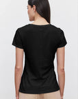 Lilith Cotton Slub V-Neck Tee T-Shirts Velvet by Graham & Spencer