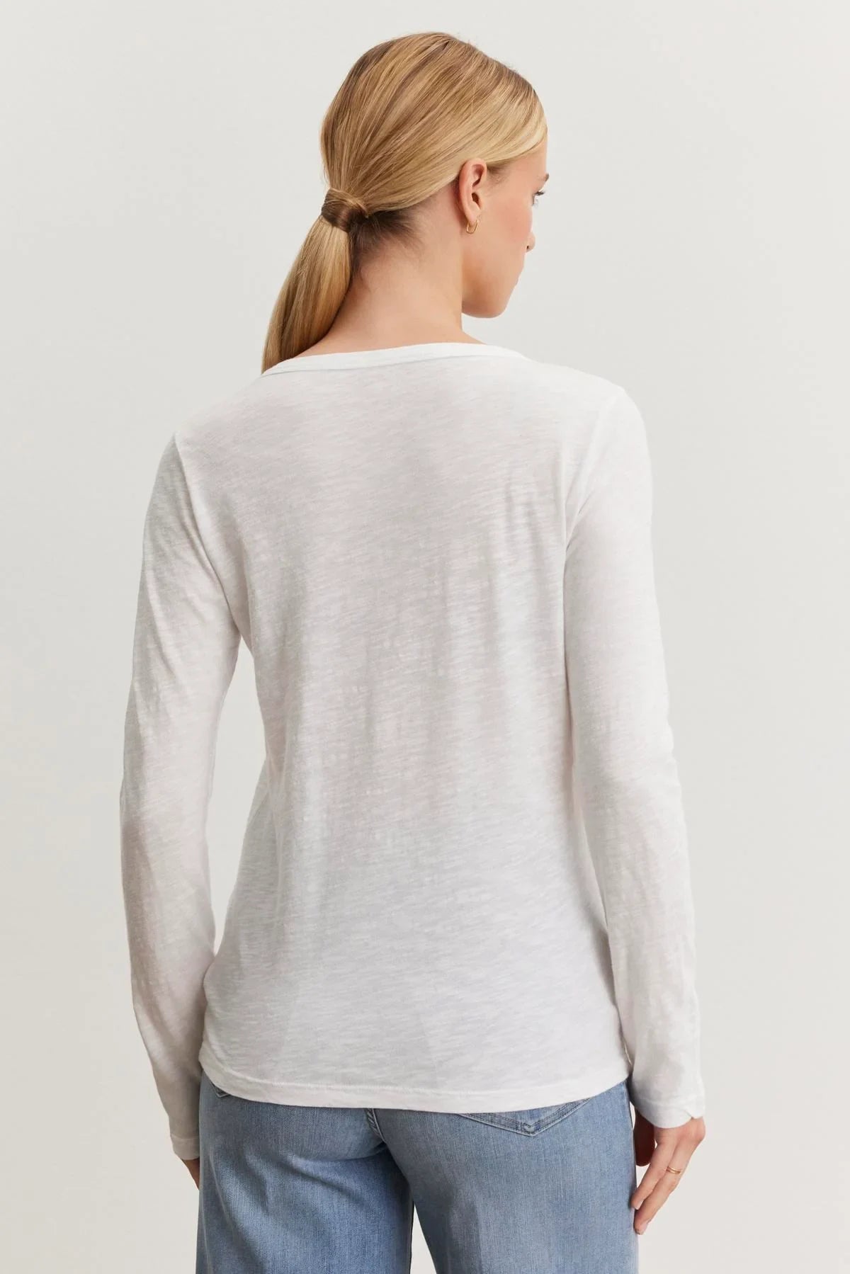 Lizzie Original Slub Long Sleeve Tee T-Shirts Velvet by Graham & Spencer