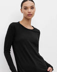 Lizzie Original Slub Long Sleeve Tee T-Shirts Velvet by Graham & Spencer