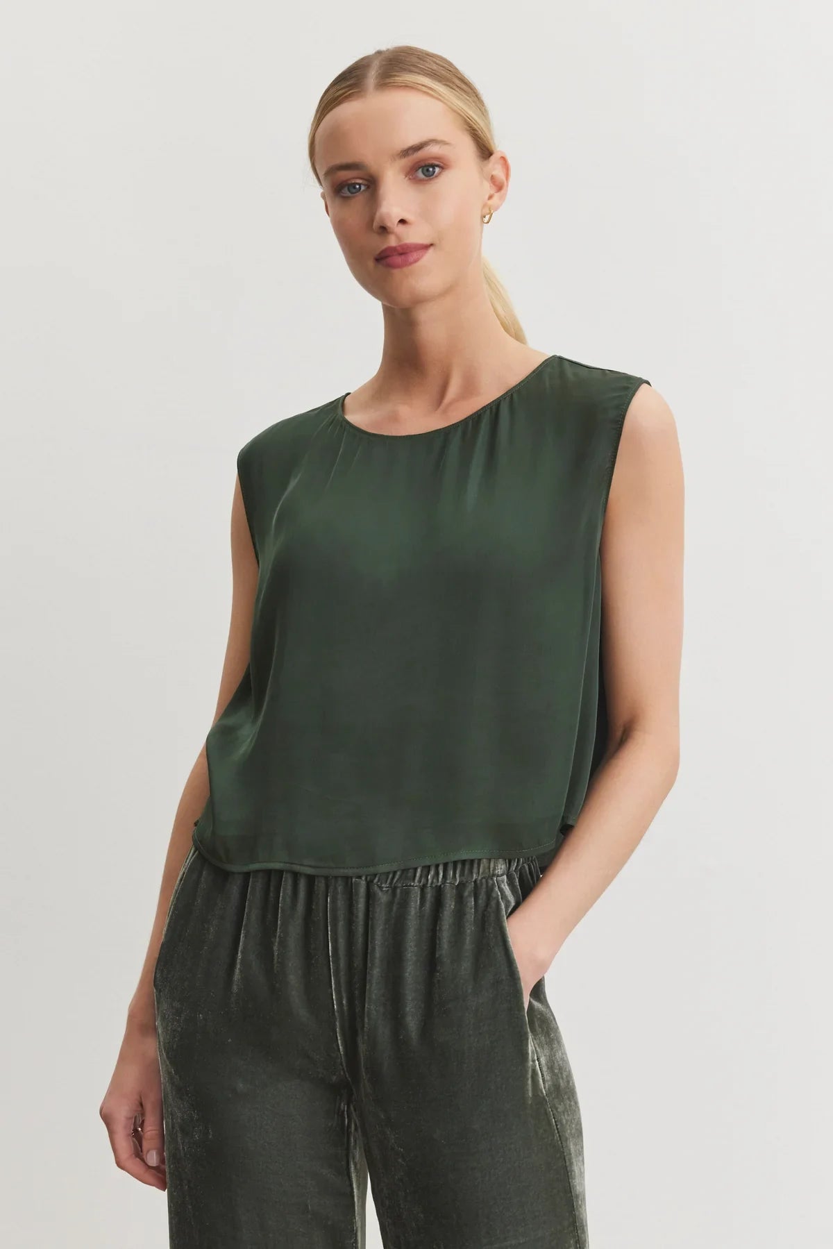 Bonny Satin Top Tops Velvet by Graham & Spencer   