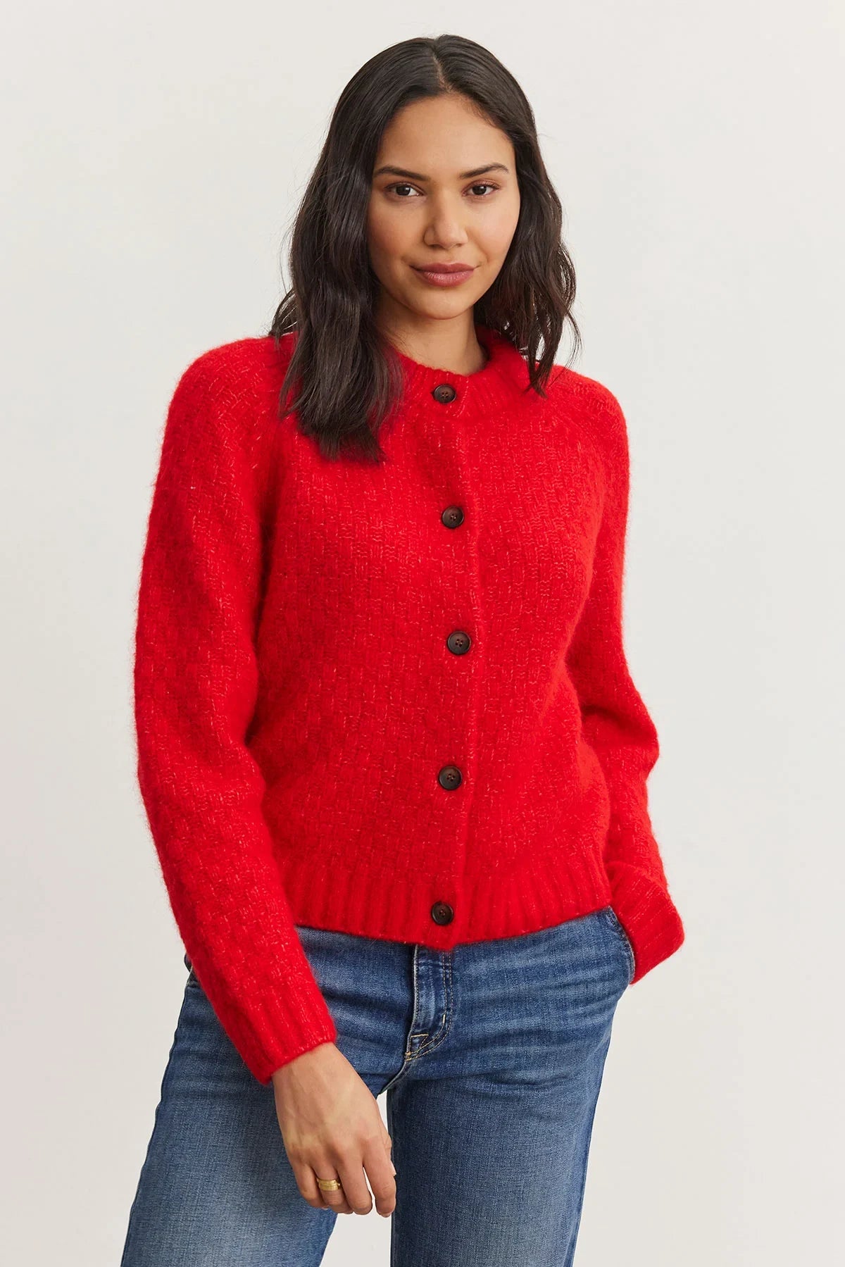 Chantal Textured Cardigan Sweaters & Knits Velvet by Graham & Spencer   