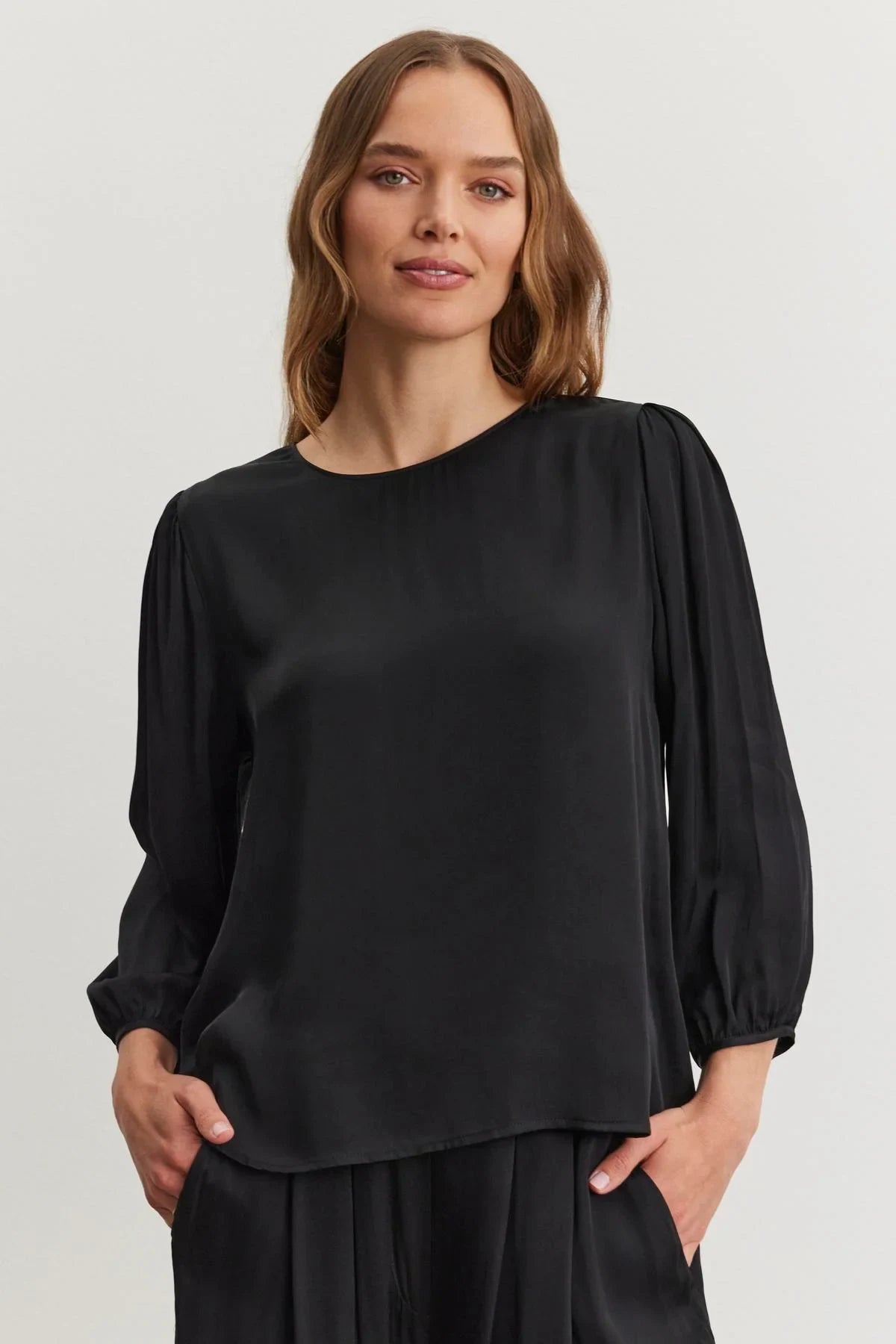 Esme Satin Top Tops Velvet by Graham & Spencer   