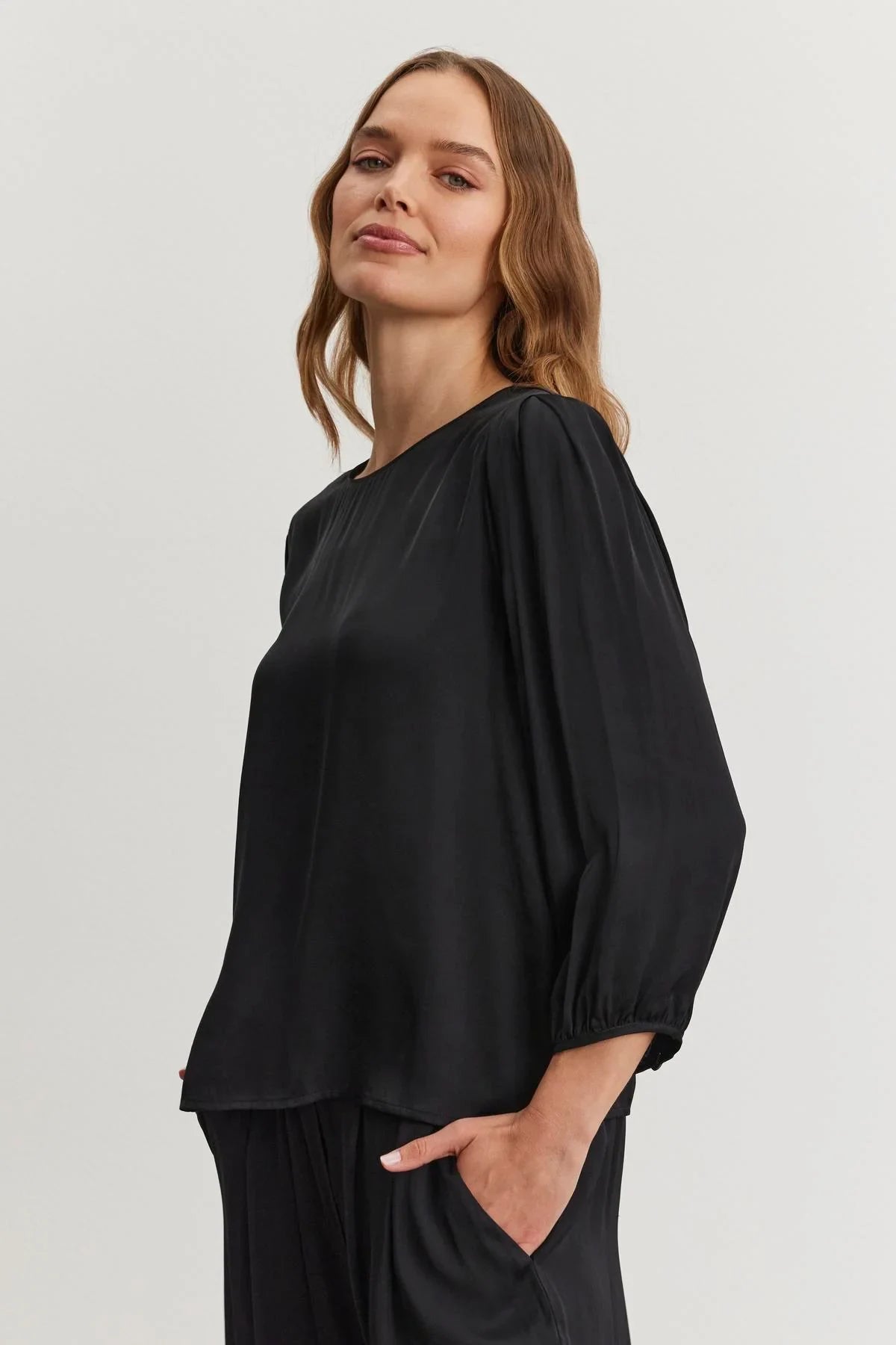 Esme Satin Top Tops Velvet by Graham & Spencer   