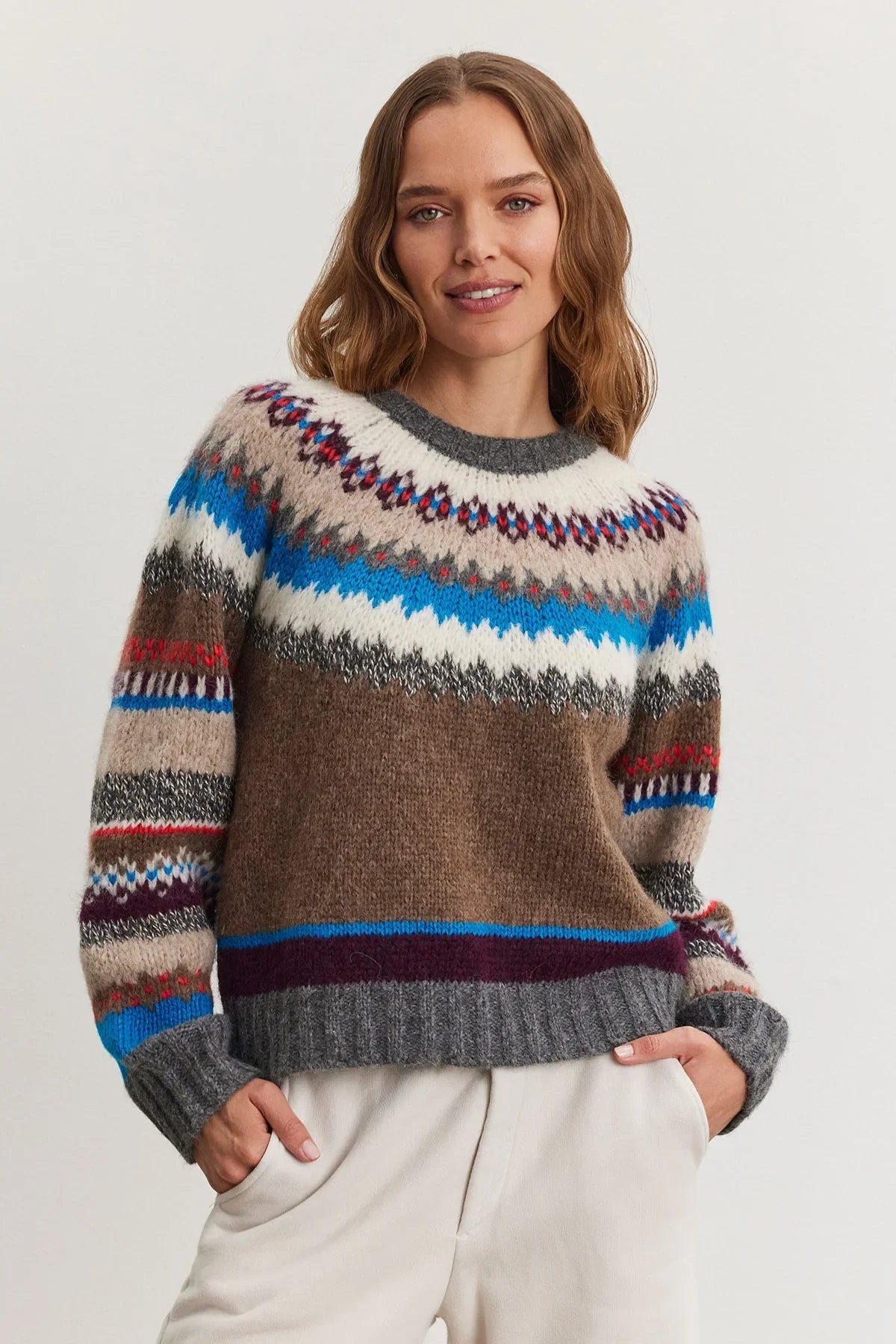 Kella Colorful Fairisle Sweater Sweaters & Knits Velvet by Graham & Spencer   