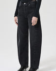 Luna High Rise Pieced Taper Pants Agolde   