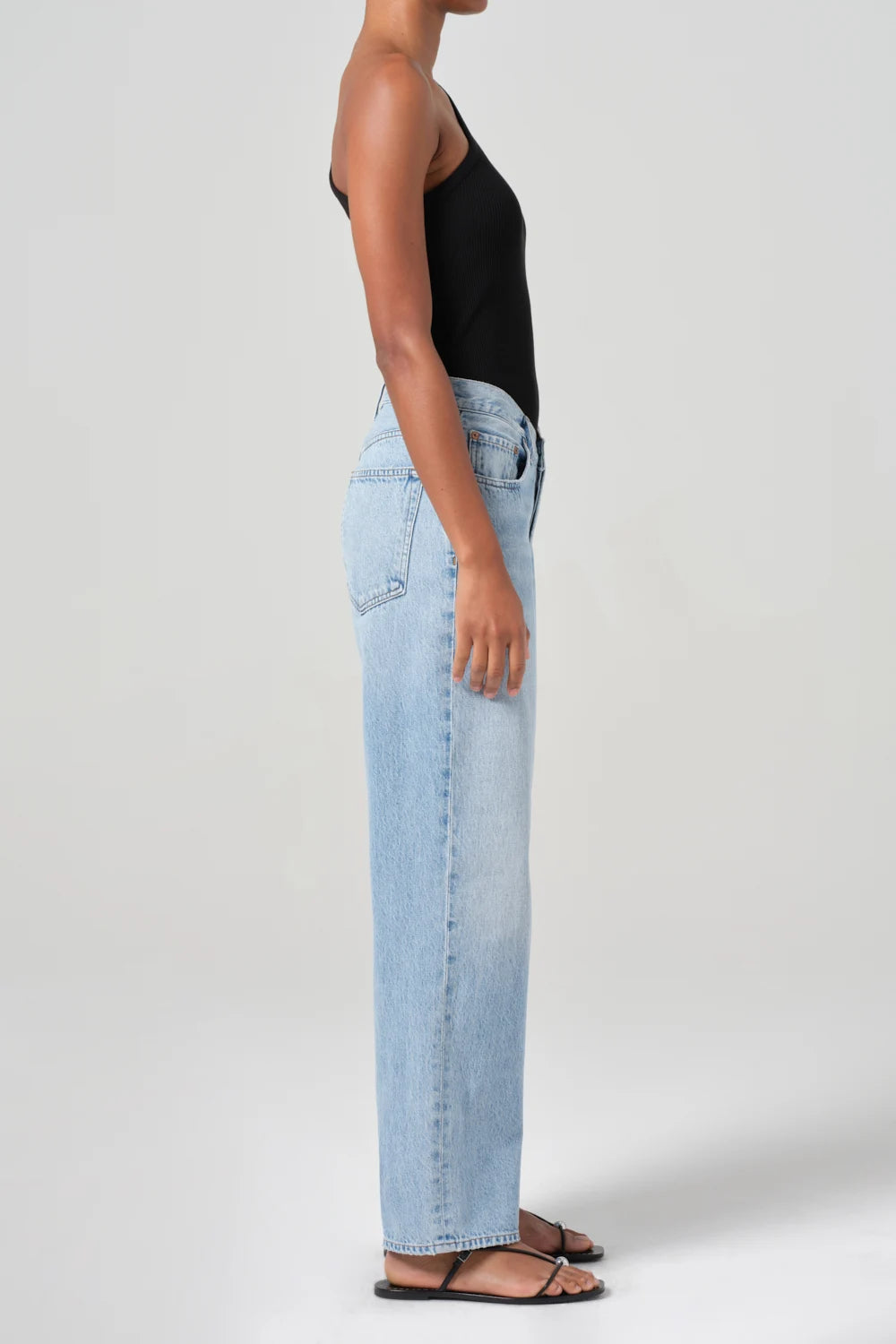 V-Waist Baggy Jean Pants Agolde