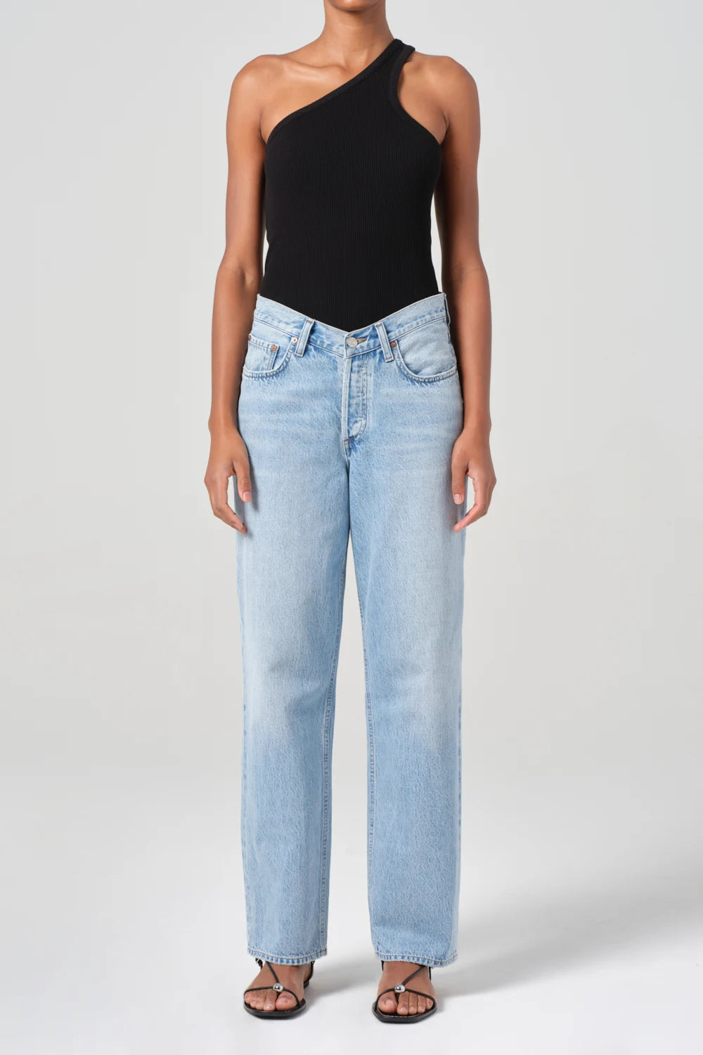 V-Waist Baggy Jean Pants Agolde