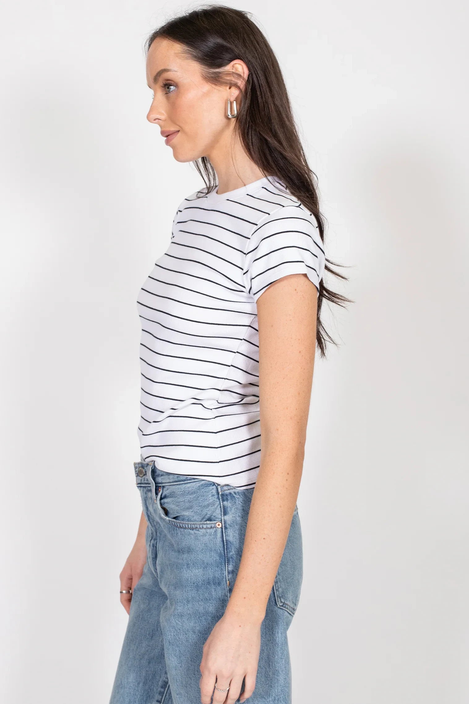 Ribbed Tee Tops Brunette the Label