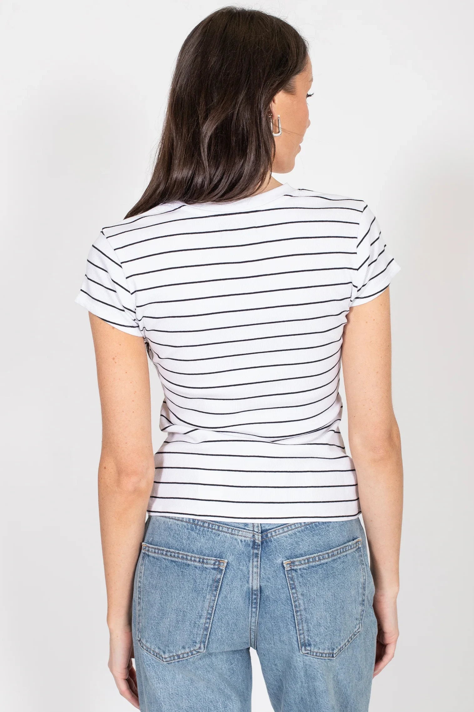 Ribbed Tee Tops Brunette the Label