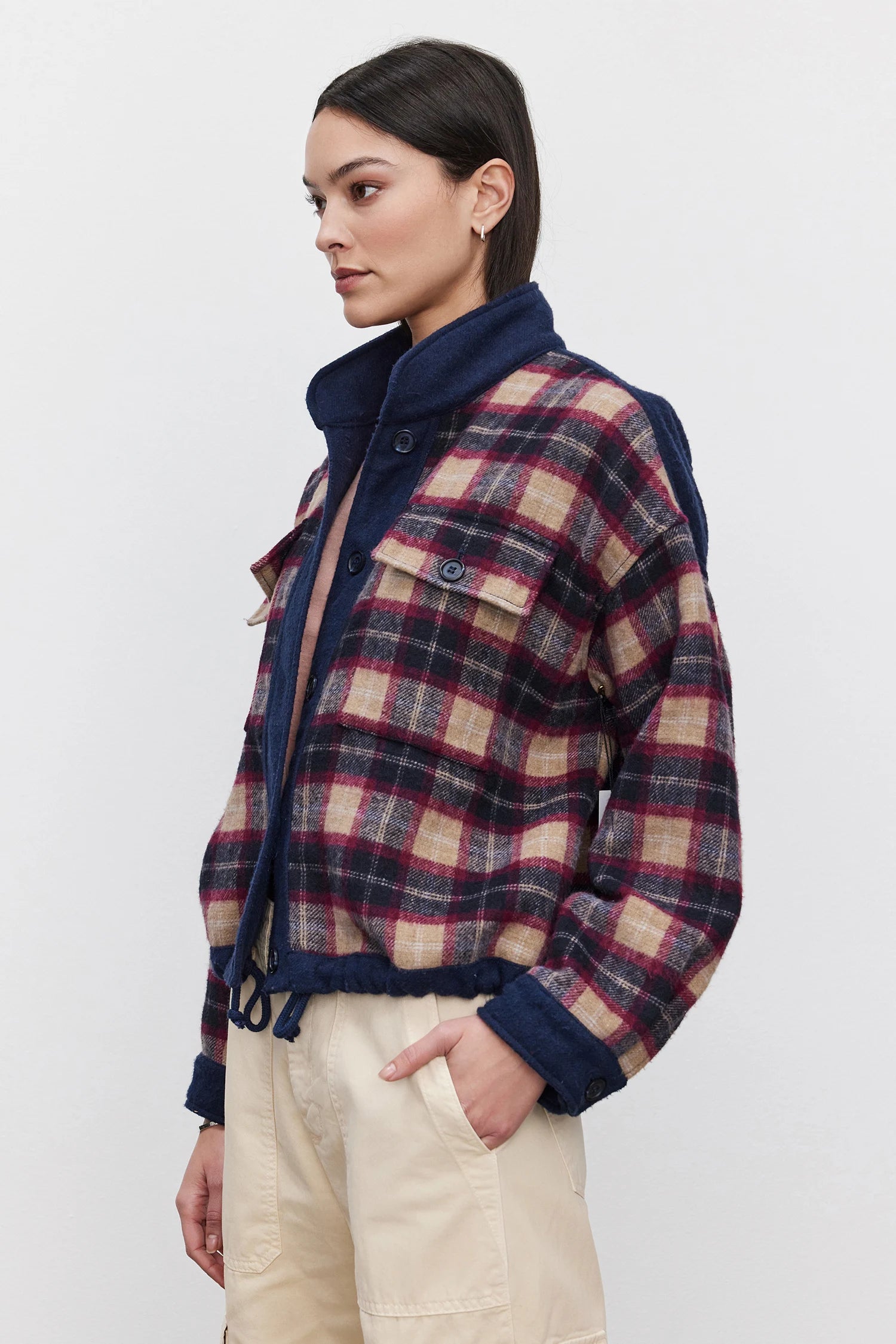 Norah Plaid Jacket Jackets & Coats Velvet by Graham & Spencer   