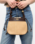 Brown GANNI Bou Bucket Bag Raffia Accessories Ganni