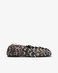 Leopard Oleatex Lace-Up Ballerinas Footwear Ganni