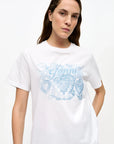 White Jersey Tattoo Lace T-shirt Tops Ganni