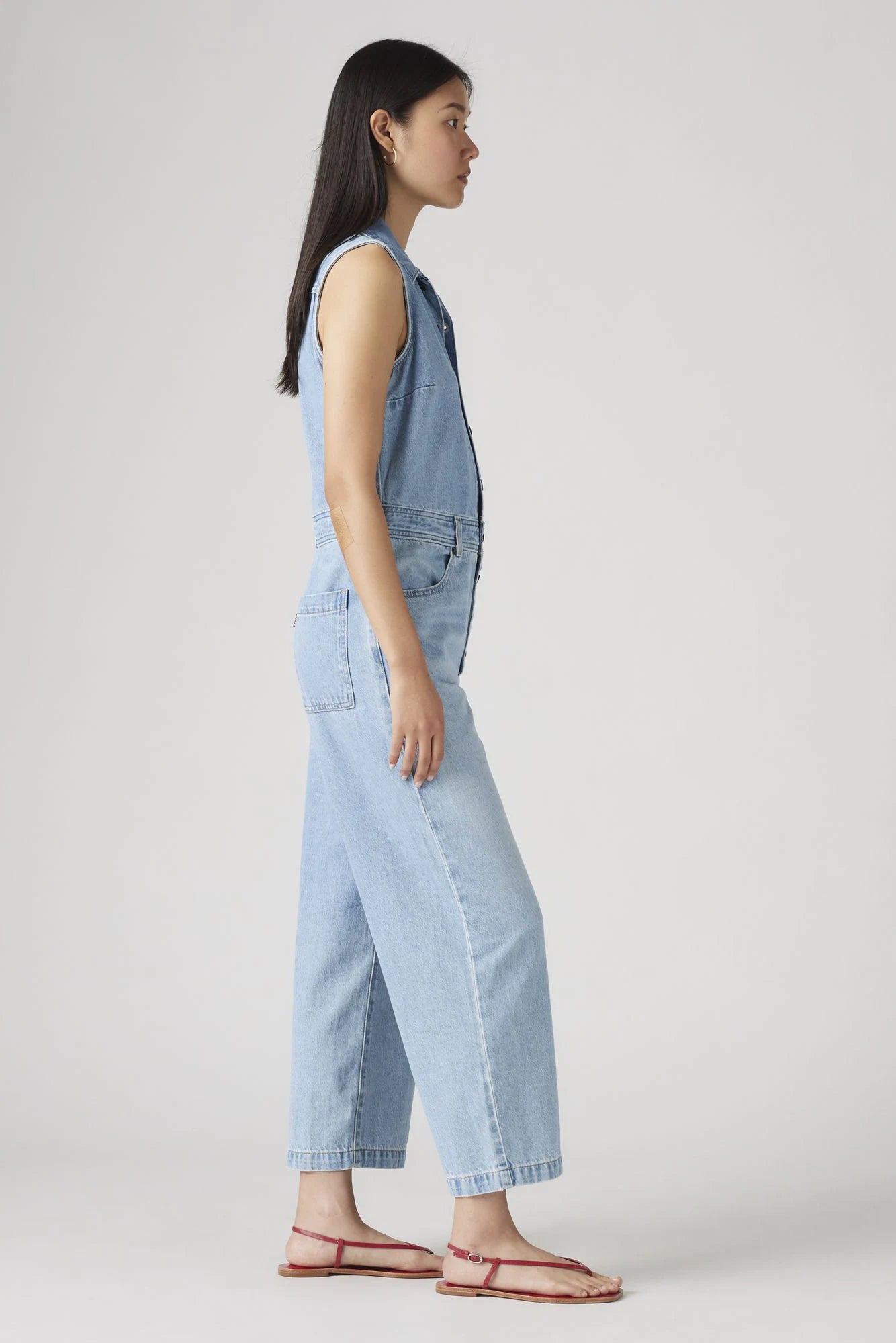 Sleeveless Denim Jumpsuit Pants Levi&#39;s