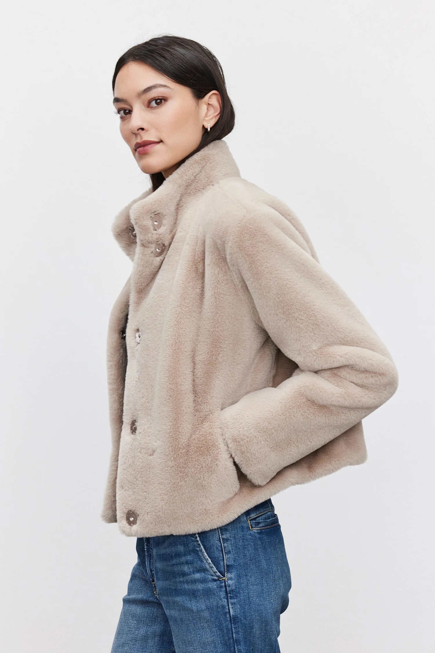 Sheena Lux Fur Jacket Jackets & Coats Velvet by Graham & Spencer   