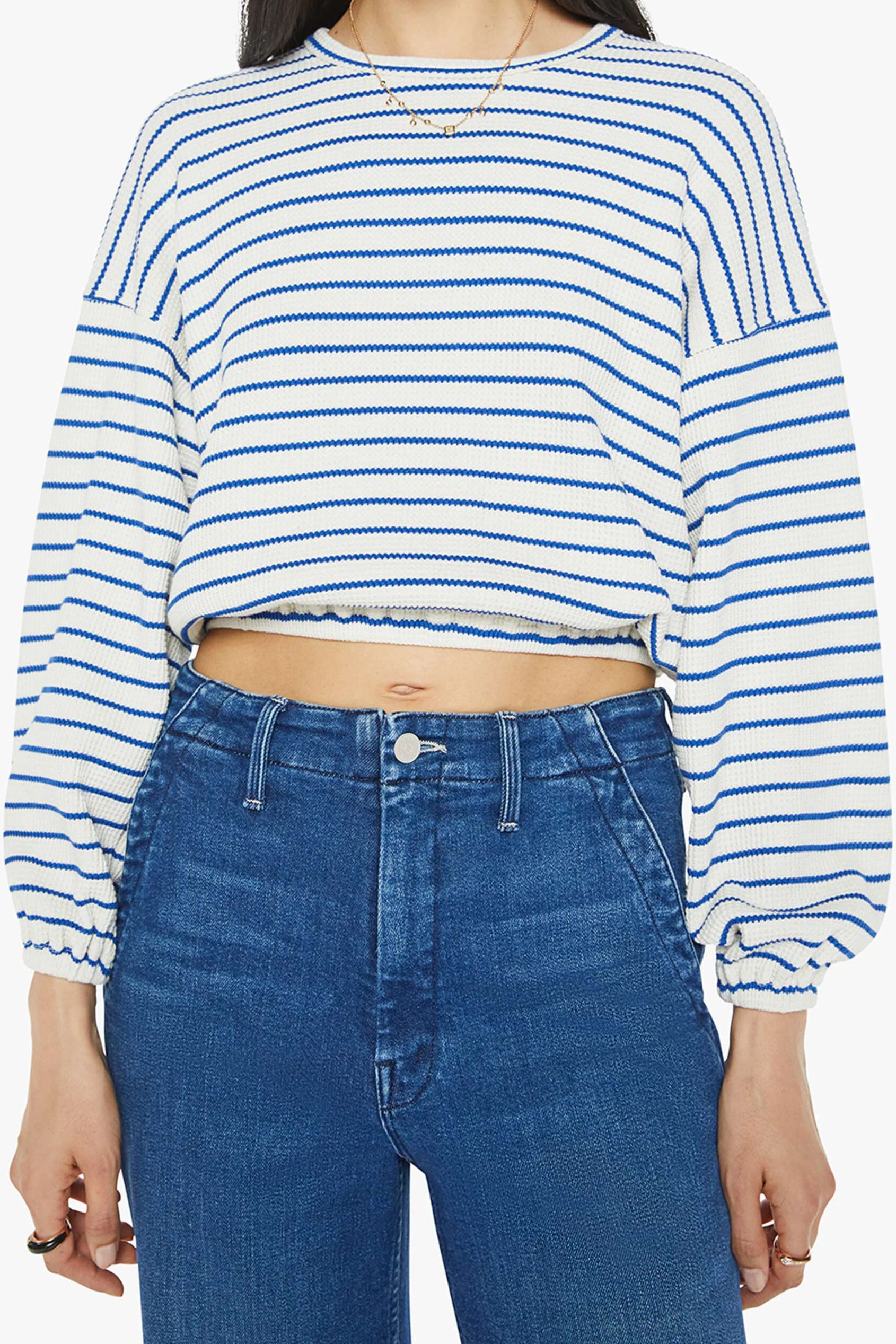 The L/S Swipe Crop MOTHER