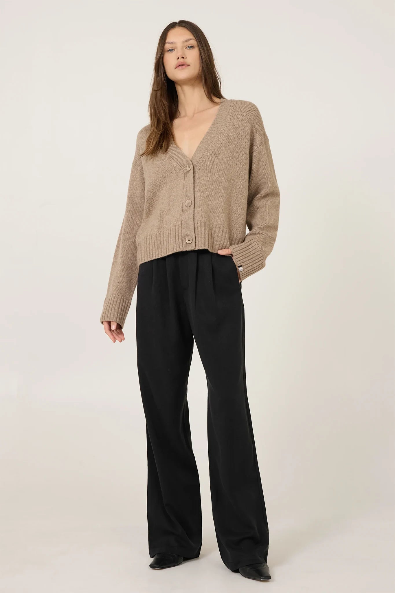 Aster Cashmere Cardigan Sweaters & Knits One Grey Day   