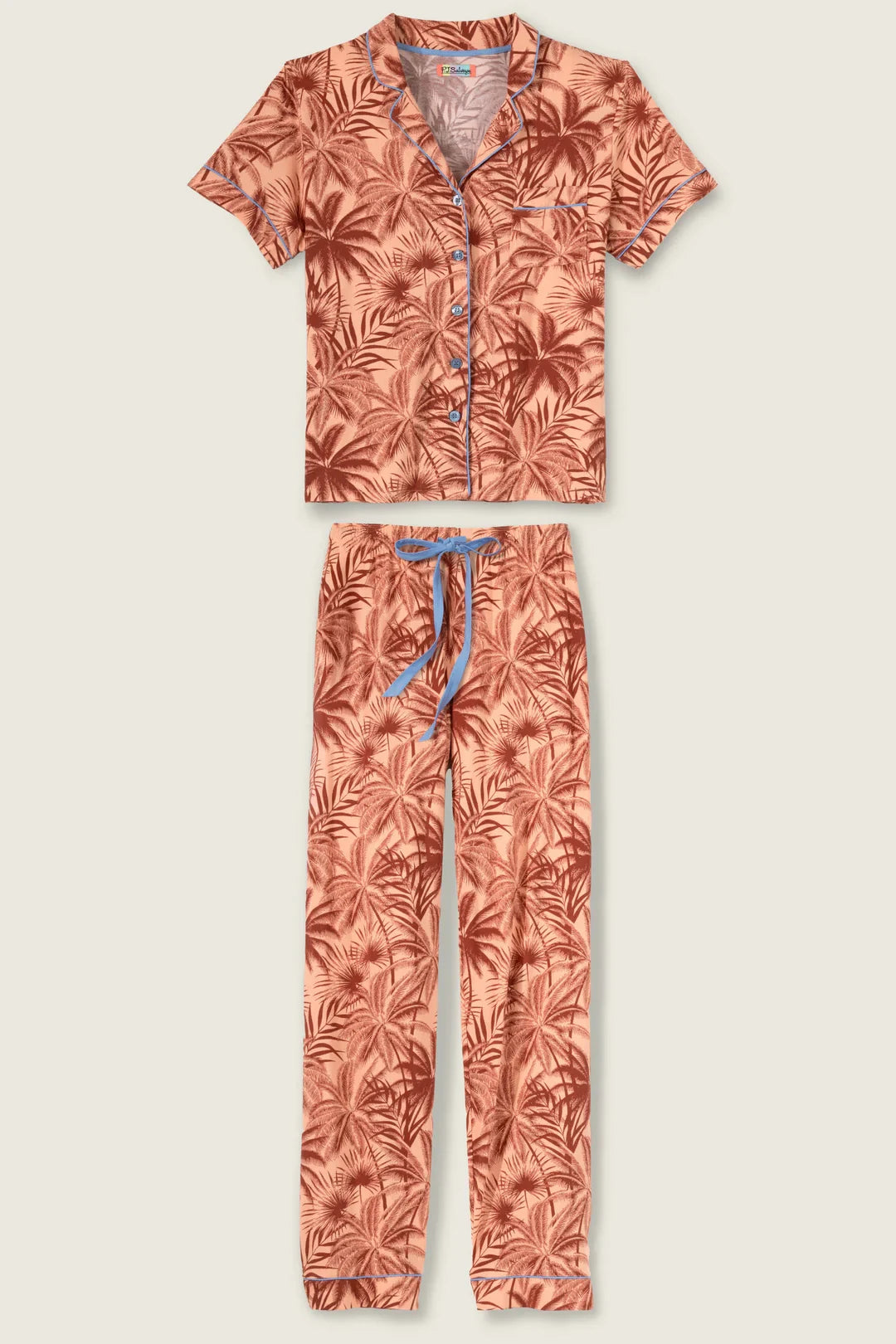 Whimsy Palm PJ Set Sleepwear P.J. Salvage