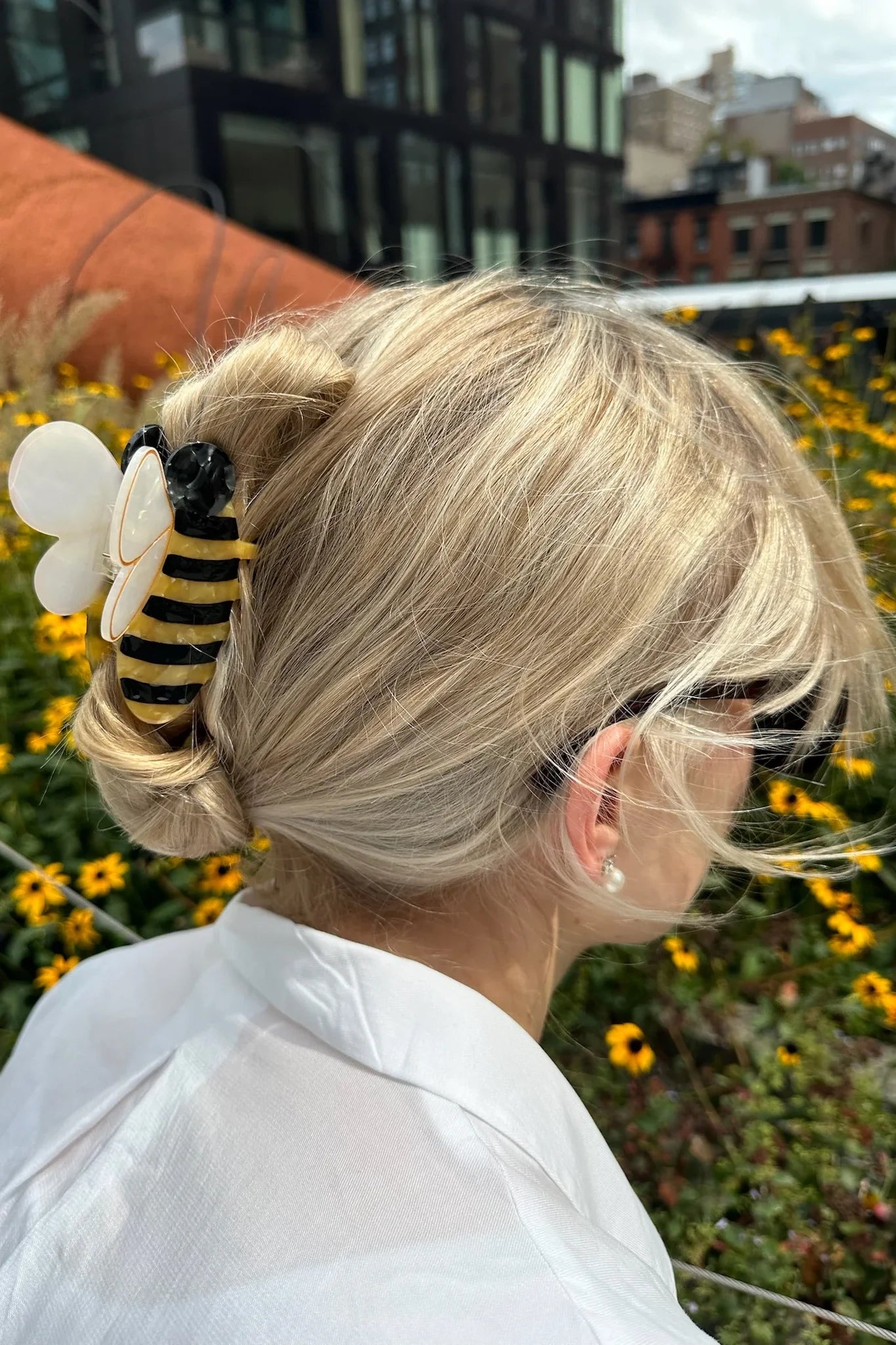 Hand-painted Bee Claw Hair Clip Accessories Solar Eclipse