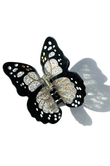 Hand-painted Limited Edition Monarch Butterfly Claw Hair Clip Accessories Solar Eclipse