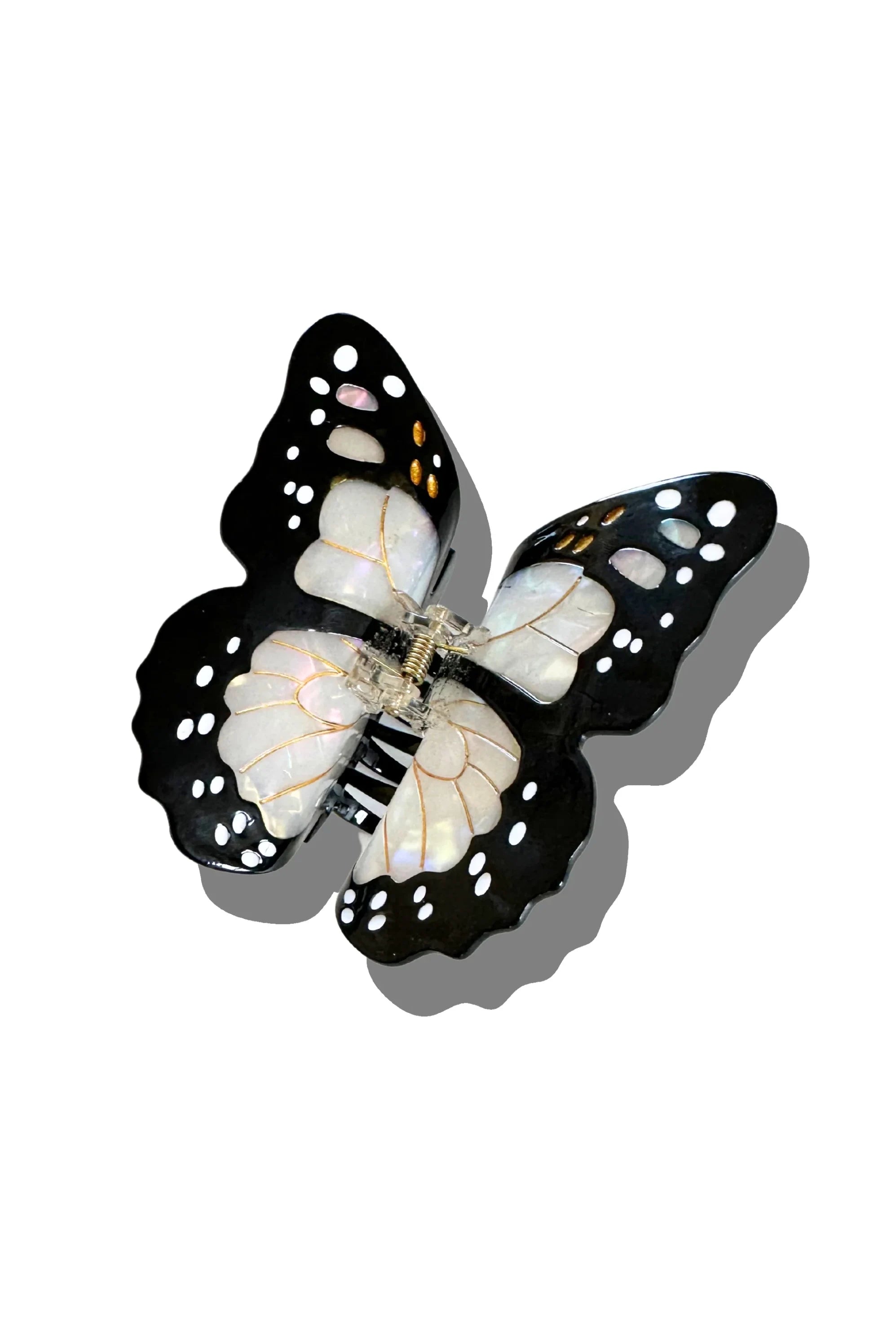 Hand-painted Limited Edition Monarch Butterfly Claw Hair Clip Accessories Solar Eclipse