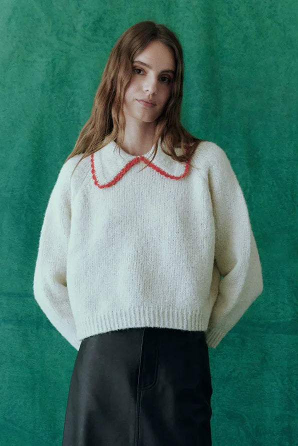 The Crochet Collar Pullover Sweaters & Knits The Great   