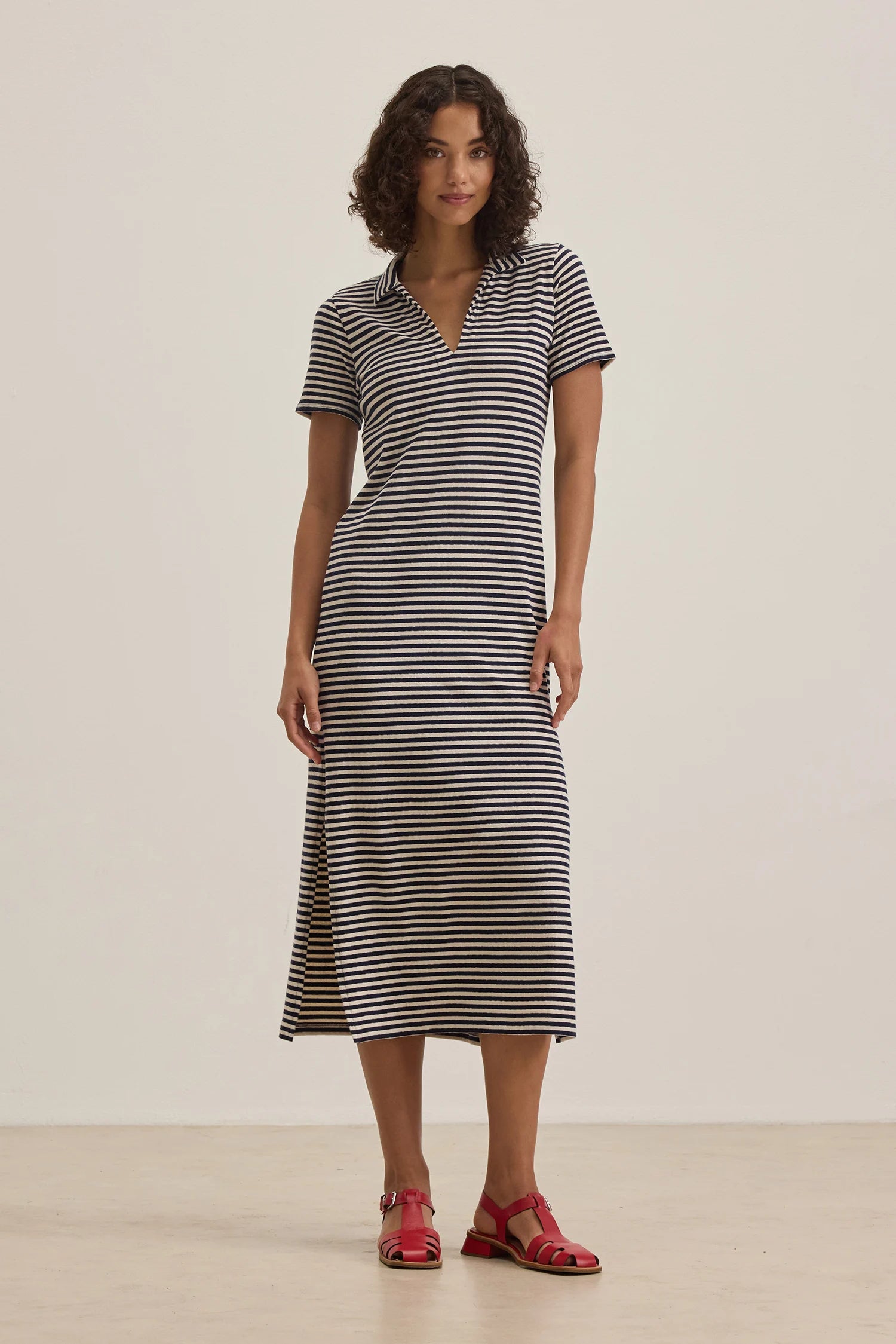 Khan Yarn Dye Jersey Stripe Dress Dresses Velvet by Graham & Spencer