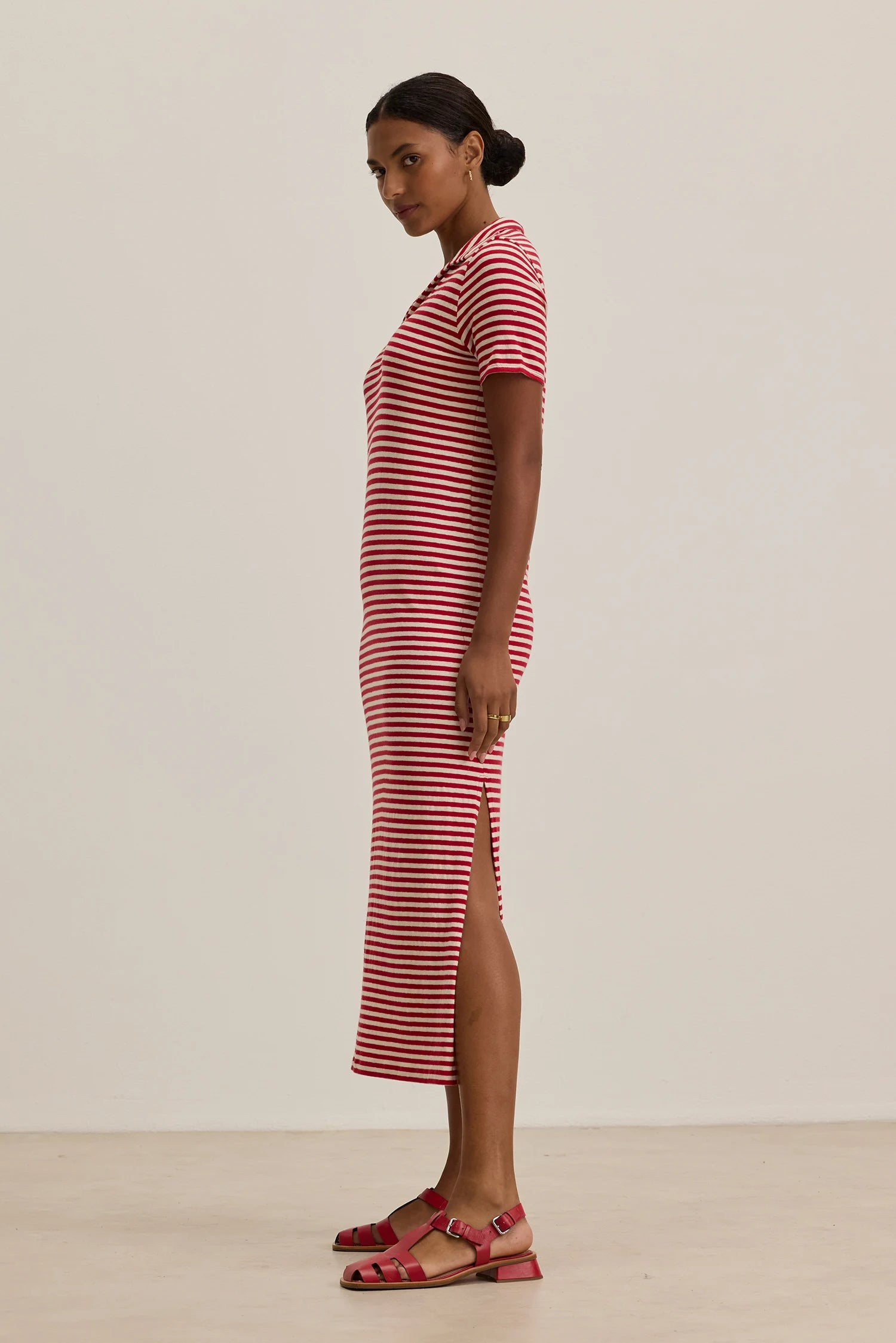 Khan Yarn Dye Jersey Stripe Dress Dresses Velvet by Graham & Spencer