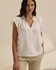 Semira Woven Linen Top Tops Velvet by Graham & Spencer