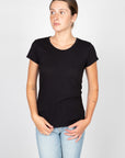 Odelia Cotton Slub Crew Neck Tee T-Shirts Velvet by Graham & Spencer   